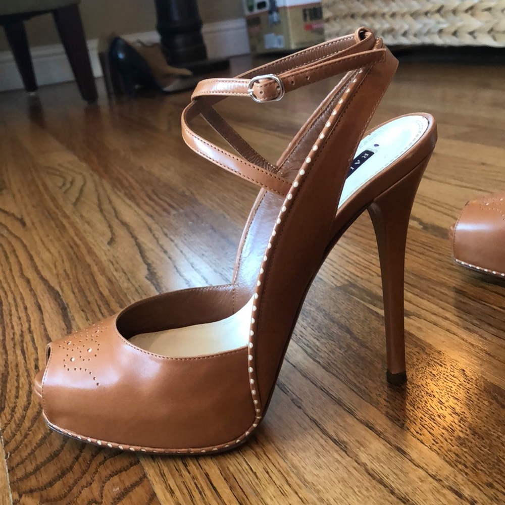 Ralph Lauren Collection Peep Toe Heels